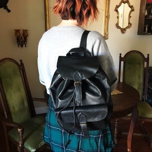 Vintage 15 x 15 Made In India Leather Backpack